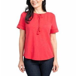 Hilary Radley Eyelet Slub Top